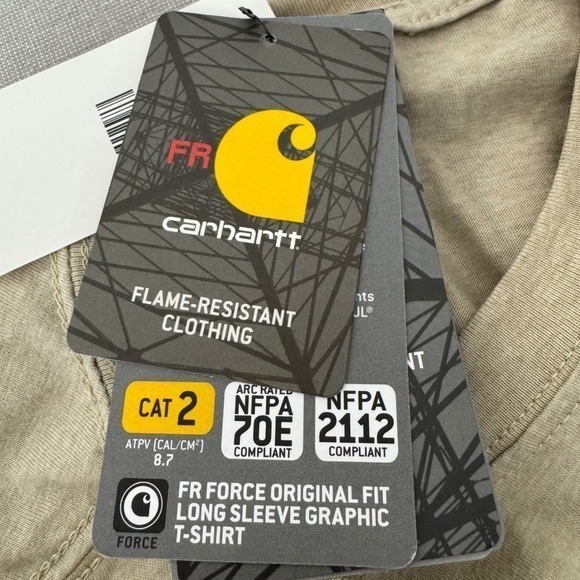 Carhartt FR Force Long Sleeve T Shirt Mens XL NEW - Picture 8 of 13